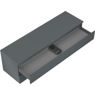 Mexen Orio koupelnová skříňka pod umyvadlo 160 cm s pracovní deskou, 2 zásuvky, matný grafit - 91A10-16047-2-BFFC66