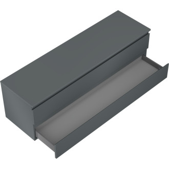 Mexen Orio koupelnová skříňka pod umyvadlo 160 cm s pracovní deskou, 2 zásuvky, matný grafit - 91A10-16047-2-BFFC66