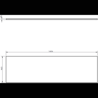 Mexen Orio szafka łazienkowa podumywalkowa 160 cm z blatem, 2 szuflady, czarna mat - 91A10-16047-2-BFFC71