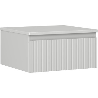 Mexen Rivel koupelnová skříňka pod umyvadlo 50 cm s deskou, 1 zásuvka, drážkovaná, matně šedá - 91A20-05023-1-BFC62