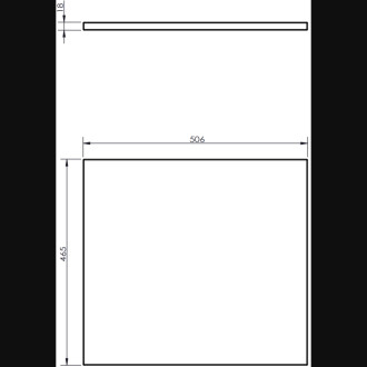 Mexen Rivel koupelnová skříňka pod umyvadlo 50 cm s pracovní deskou, 1 zásuvka, drážkovaná, matný grafit - 91A20-05023-1-BFC66