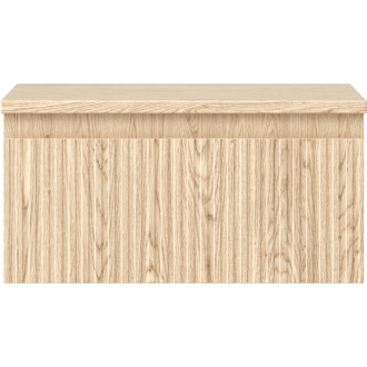 Mexen Rivel koupelnová skříňka pod umyvadlo 50 cm s pracovní deskou, 1 zásuvka, drážkovaná, dub - 91A20-05023-1-BFC81