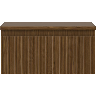 Mexen Rivel koupelnová skříňka pod umyvadlo 50 cm s pracovní deskou, 1 zásuvka, drážkovaná, ořech - 91A20-05023-1-BFC86