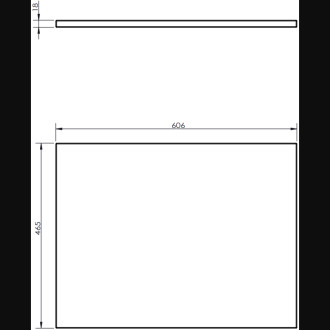 Mexen Rivel koupelnová skříňka pod umyvadlo 60 cm s pracovní deskou, 1 zásuvka, drážkovaná, matně šedá - 91A20-06023-1-BFC62