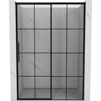 Mexen Rox posuvné sprchové dveře pravé 150 cm, černý rošt, černé - 8C2-150-000-70-77-P