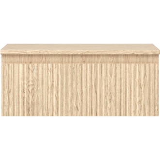 Mexen Rivel koupelnová skříňka pod umyvadlo 60 cm s pracovní deskou, 1 zásuvka, drážkovaná, dub - 91A20-06023-1-BFC81