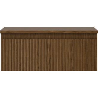 Mexen Rivel koupelnová skříňka pod umyvadlo 60 cm s pracovní deskou, 1 zásuvka, drážkovaná, ořech - 91A20-06023-1-BFC86