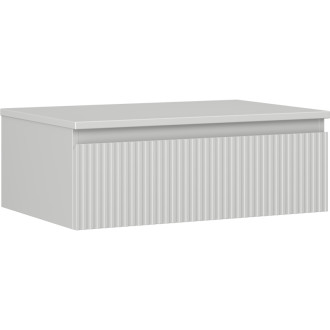 Mexen Rivel koupelnová skříňka pod umyvadlo 70 cm s pracovní deskou, 1 zásuvka, drážkovaná, matně šedá - 91A20-07023-1-BFC62