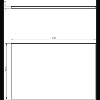 Mexen Rivel koupelnová skříňka pod umyvadlo 70 cm s pracovní deskou, 1 zásuvka, drážkovaná, matně šedá - 91A20-07023-1-BFC62