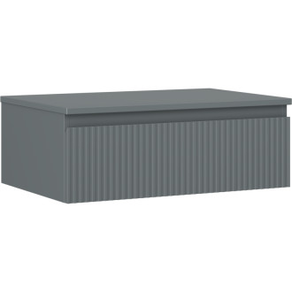 Mexen Rivel koupelnová skříňka pod umyvadlo 70 cm s pracovní deskou, 1 zásuvka, drážkovaná, matný grafit - 91A20-07023-1-BFC66