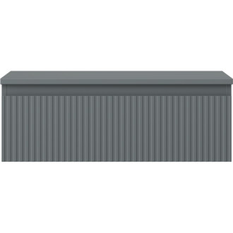 Mexen Rivel koupelnová skříňka pod umyvadlo 70 cm s pracovní deskou, 1 zásuvka, drážkovaná, matný grafit - 91A20-07023-1-BFC66