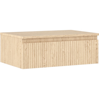 Mexen Rivel koupelnová skříňka pod umyvadlo 70 cm s pracovní deskou, 1 zásuvka, drážkovaná, dub - 91A20-07023-1-BFC81