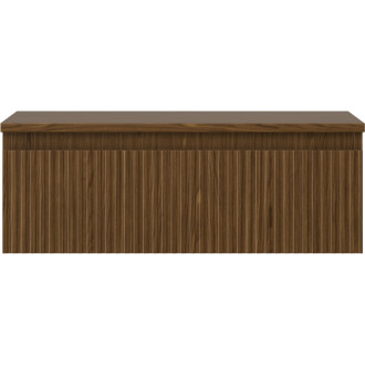 Mexen Rivel koupelnová skříňka pod umyvadlo 70 cm s pracovní deskou, 1 zásuvka, drážkovaná, ořech - 91A20-06023-1-BFC86