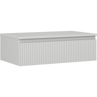 Mexen Rivel koupelnová skříňka pod umyvadlo 80 cm s pracovní deskou, 1 zásuvka, drážkovaná, matně šedá - 91A20-08023-1-BFC62