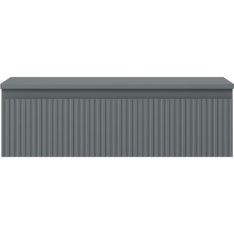 Mexen Rivel koupelnová skříňka pod umyvadlo 80 cm s pracovní deskou, 1 zásuvka, drážkovaná, matný grafit - 91A20-08023-1-BFC66