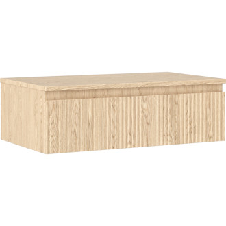 Mexen Rivel koupelnová skříňka pod umyvadlo 80 cm s pracovní deskou, 1 zásuvka, drážkovaná, dub - 91A20-08023-1-BFC81