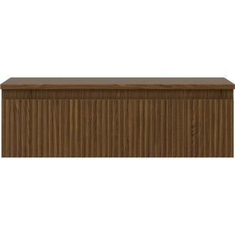 Mexen Rivel koupelnová skříňka pod umyvadlo 80 cm s pracovní deskou, 1 zásuvka, drážkovaná, ořech - 91A20-08023-1-BFC86