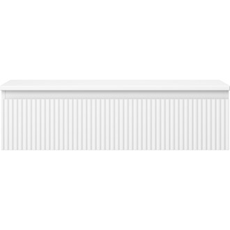 Mexen Rivel koupelnová skříňka pod umyvadlo 90 cm s deskou, 1 zásuvka, drážkovaná, matná bílá - 91A20-09023-1-BFC01