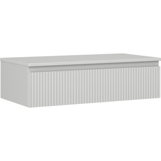 Mexen Rivel koupelnová skříňka pod umyvadlo 90 cm s pracovní deskou, 1 zásuvka, drážkovaná, matně šedá - 91A20-09023-1-BFC62