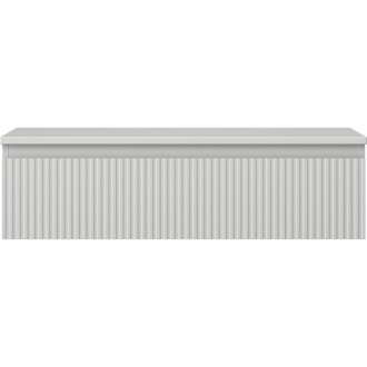 Mexen Rivel koupelnová skříňka pod umyvadlo 90 cm s pracovní deskou, 1 zásuvka, drážkovaná, matně šedá - 91A20-09023-1-BFC62