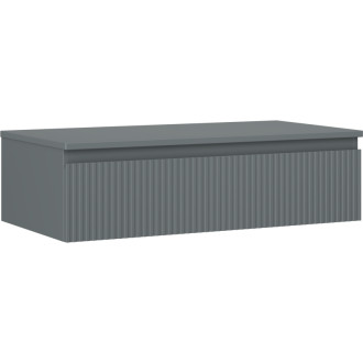 Mexen Rivel koupelnová skříňka pod umyvadlo 90 cm s pracovní deskou, 1 zásuvka, drážkovaná, matný grafit - 91A20-09023-1-BFC66