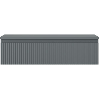 Mexen Rivel koupelnová skříňka pod umyvadlo 90 cm s pracovní deskou, 1 zásuvka, drážkovaná, matný grafit - 91A20-09023-1-BFC66