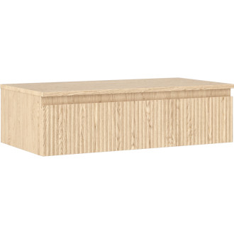 Mexen Rivel koupelnová skříňka pod umyvadlo 90 cm s pracovní deskou, 1 zásuvka, drážkovaná, dub - 91A20-09023-1-BFC81