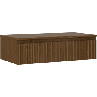 Mexen Rivel koupelnová skříňka pod umyvadlo 90 cm s pracovní deskou, 1 zásuvka, drážkovaná, ořech - 91A20-09023-1-BFC86