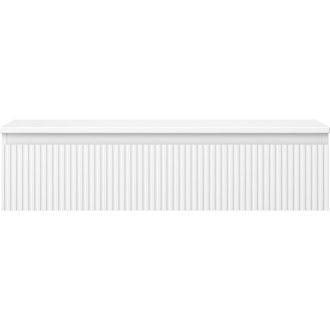 Mexen Rivel koupelnová skříňka pod umyvadlo 100 cm s deskou, 1 zásuvka, drážkovaná, matná bílá - 91A20-10023-1-BFC01