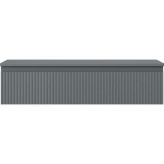 Mexen Rivel koupelnová skříňka pod umyvadlo 100 cm s pracovní deskou, 1 zásuvka, drážkovaná, matný grafit - 91A20-10023-1-BFC66