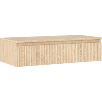 Mexen Rivel koupelnová skříňka pod umyvadlo 100 cm s pracovní deskou, 1 zásuvka, drážkovaná, dub - 91A20-10023-1-BFC81