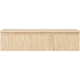 Mexen Rivel koupelnová skříňka pod umyvadlo 100 cm s pracovní deskou, 1 zásuvka, drážkovaná, dub - 91A20-10023-1-BFC81