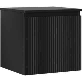 Mexen Rivel koupelnová skříňka pod umyvadlo 50 cm s deskou, 1 zásuvka, drážkovaná, matná černá - 91A20-05047-1-BFC71