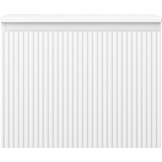 Mexen Rivel koupelnová skříňka pod umyvadlo 60 cm s deskou, 1 zásuvka, drážkovaná, matná bílá - 91A20-06047-1-BFC01