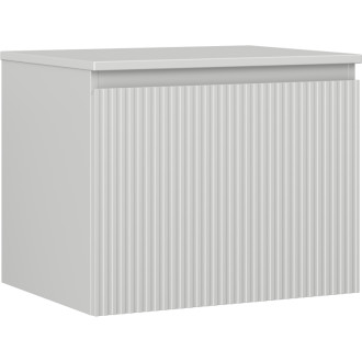 Mexen Rivel koupelnová skříňka pod umyvadlo 60 cm s pracovní deskou, 1 zásuvka, drážkovaná, matně šedá - 91A20-06047-1-BFC62