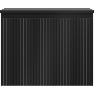 Mexen Rivel koupelnová skříňka pod umyvadlo 60 cm s deskou, 1 zásuvka, drážkovaná, matná černá - 91A20-06047-1-BFC71