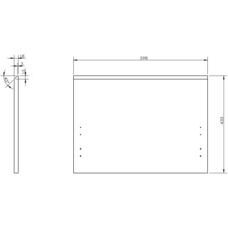Mexen Rivel koupelnová skříňka pod umyvadlo 60 cm s deskou, 1 zásuvka, drážkovaná, matná černá - 91A20-06047-1-BFC71