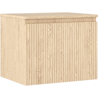 Mexen Rivel koupelnová skříňka pod umyvadlo 60 cm s pracovní deskou, 1 zásuvka, drážkovaná, dub - 91A20-06047-1-BFC81