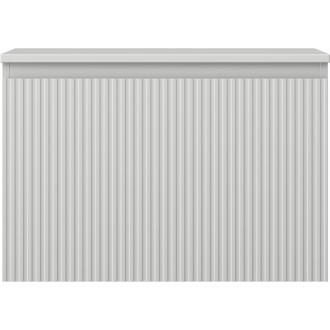 Mexen Rivel koupelnová skříňka pod umyvadlo 70 cm s pracovní deskou, 1 zásuvka, drážkovaná, matně šedá - 91A20-07047-1-BFC62