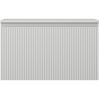 Mexen Rivel koupelnová skříňka pod umyvadlo 80 cm s pracovní deskou, 1 zásuvka, drážkovaná, matně šedá - 91A20-08047-1-BFC62