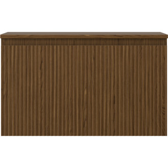 Mexen Rivel koupelnová skříňka pod umyvadlo 80 cm s pracovní deskou, 1 zásuvka, drážkovaná, ořech - 91A20-08047-1-BFC86