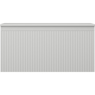 Mexen Rivel koupelnová skříňka pod umyvadlo 100 cm s pracovní deskou, 1 zásuvka, drážkovaná, matně šedá - 91A20-10047-1-BFC62