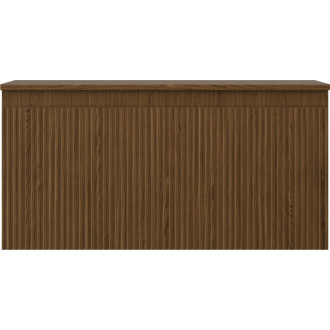 Mexen Rivel koupelnová skříňka pod umyvadlo 100 cm s pracovní deskou, 1 zásuvka, drážkovaná, ořech - 91A20-10047-1-BFC86