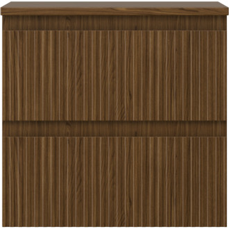 Mexen Rivel koupelnová skříňka pod umyvadlo 50 cm s pracovní deskou, 2 zásuvky, drážkovaná, ořech - 91A20-05047-2-BFFC86