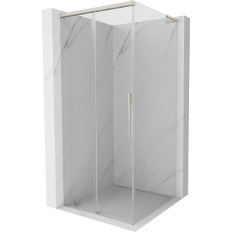 Mexen Rox L posuvný sprchový kout 90 x 90 cm, průhledný, kartáčovaný nikl - 8C2L-090-090-97-00