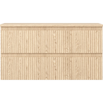 Mexen Rivel koupelnová skříňka pod umyvadlo 90 cm s pracovní deskou, 2 zásuvky, drážkovaná, dub - 91A20-09047-2-BFFC81