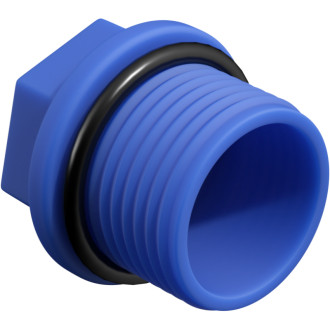 Mexen PPR krátká měřicí zástrčka 3/4 GZ modrá - W97343-34-00