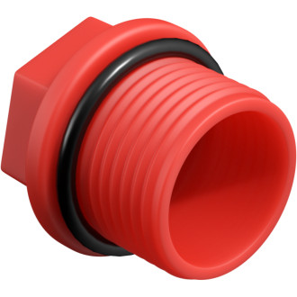 Mexen PPR krátká měřicí zástrčka 3/4 GZ červená - W97343-34-01