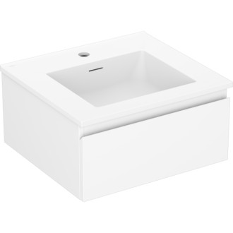 Koupelnová skříňka Mexen Orio 50 cm s umyvadlem Otis, 1 zásuvka, matná bílá - 91A10-05023-1-BF01-W18M01