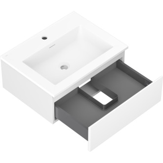 Koupelnová skříňka Mexen Orio 60 cm s umyvadlem Otis, 1 zásuvka, matná bílá - 91A10-06023-1-BF01-W18M01